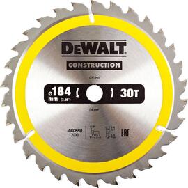 Диск пильный по дереву DeWalt CONSTRUCTION DT1940 184х16мм 30T