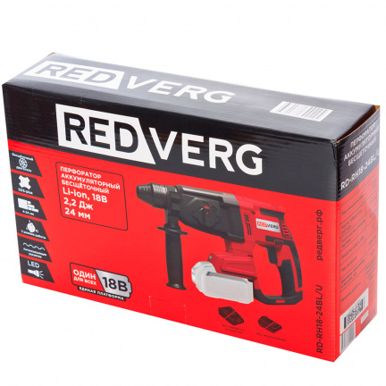 Аккумуляторный перфоратор REDVERG RD-RH18-24BL/U (без акк, без з/у)