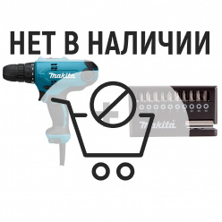 Сетевая дрель Makita DF0300 безударная + Набор бит 11шт D-30651