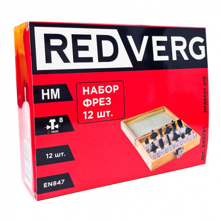 Набор фрез REDVERG 12шт (840781)