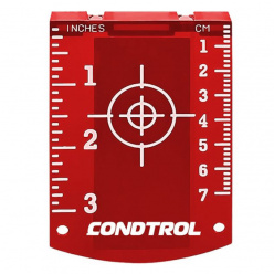 Мишень для лазерного нивелира CONDTROL магнитная (красная)